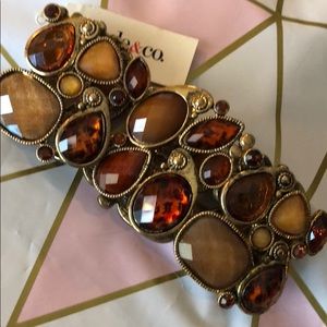 Style & Co. Big Brown Stone Stretch Bracelet